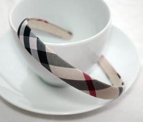  Smoked Checked Headband, 1.5cm 